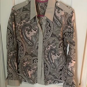 Michael Kors Black, Pink  and Cream Paisley Shirt